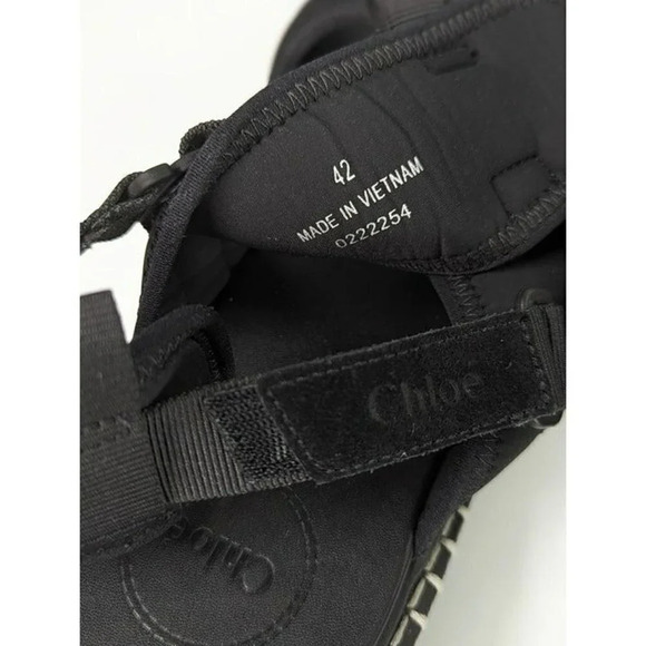 Chloe Lilli Women's Platform Nylon Sandals Black Size 42 IT / 12 US (MSRP $795) - Picture 7 of 12